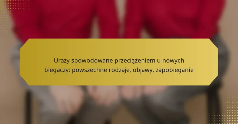 Urazy spowodowane przeciążeniem u nowych biegaczy: powszechne rodzaje, objawy, zapobieganie