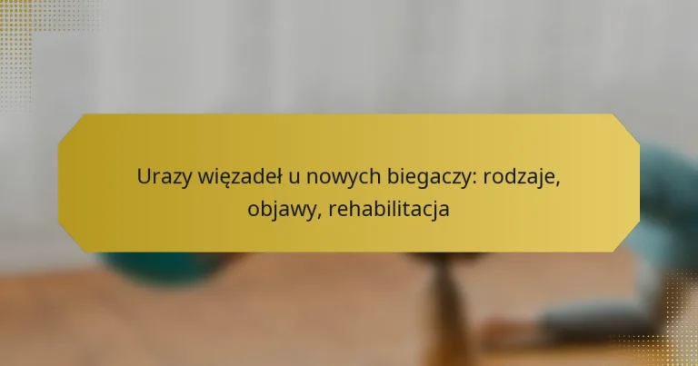 Urazy więzadeł u nowych biegaczy: rodzaje, objawy, rehabilitacja